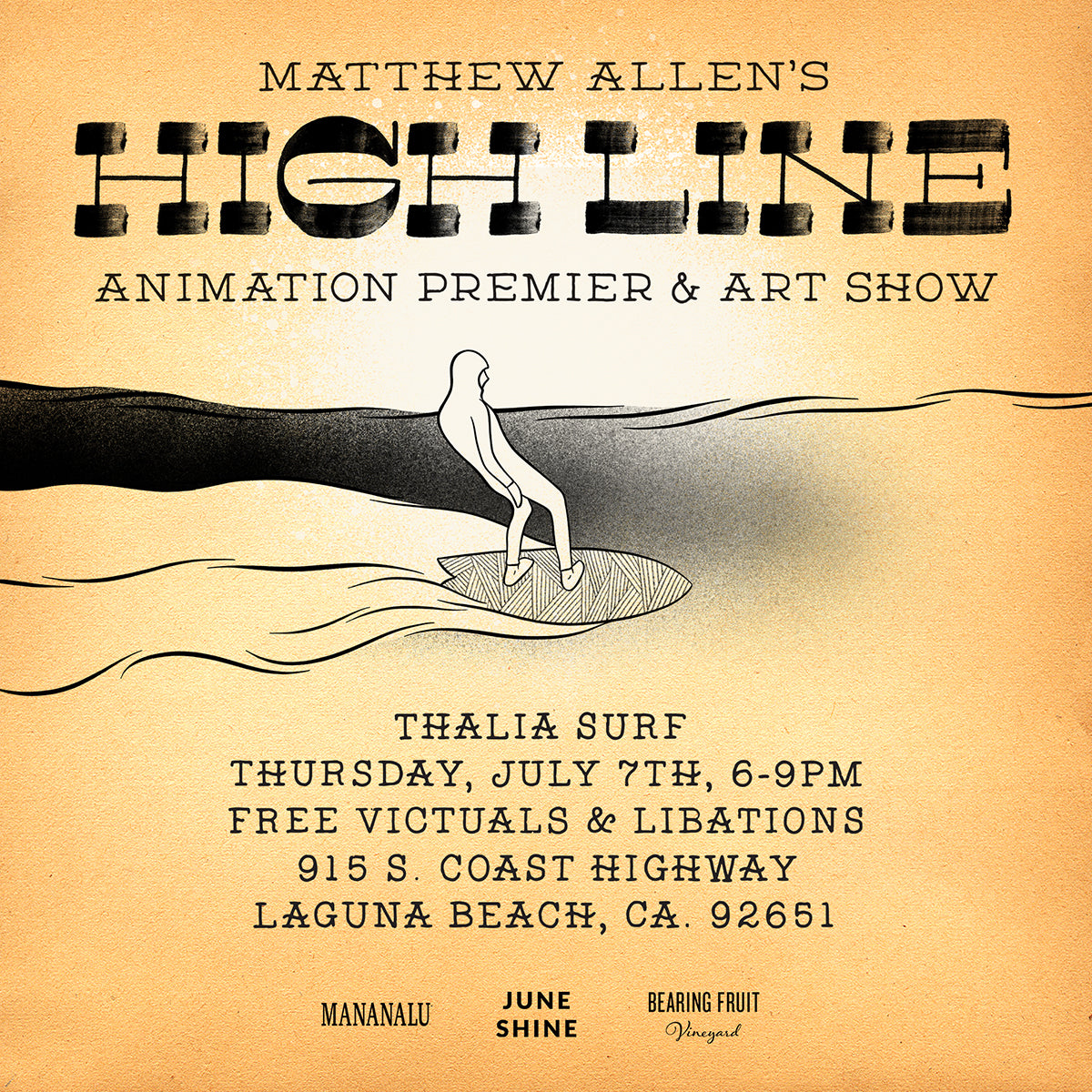 Matthew Allen's "High Line" Animation Premier and Art Show
