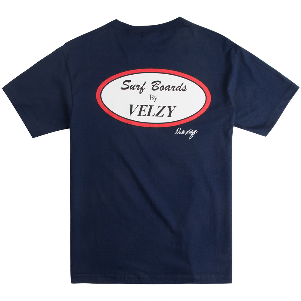 Velzy Surfboards Oval Tee | Classic Surf Pioneer Heritage Shirt