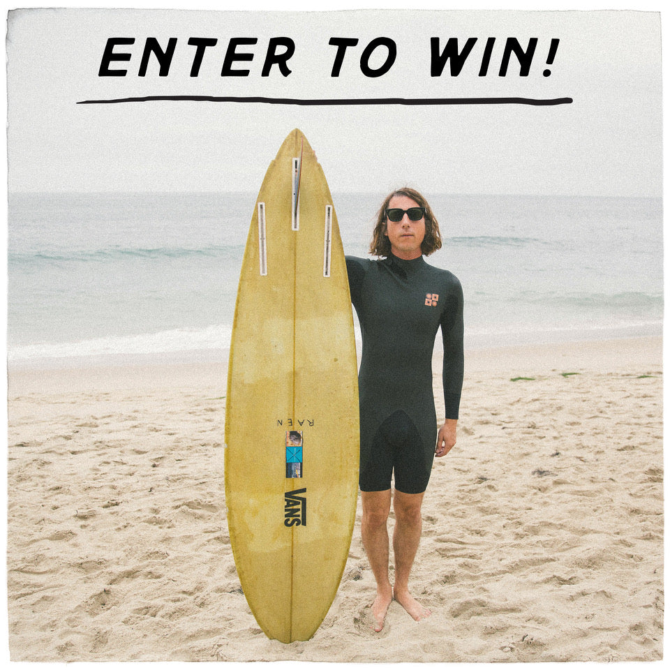 ENTER TO WIN A BMT SURFBOARD, THALIA WETSUIT, OR RAEN SUNGLASSES!