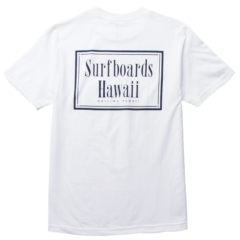 Surfboards Hawaii Rectangle Logo Mens Classic Tee