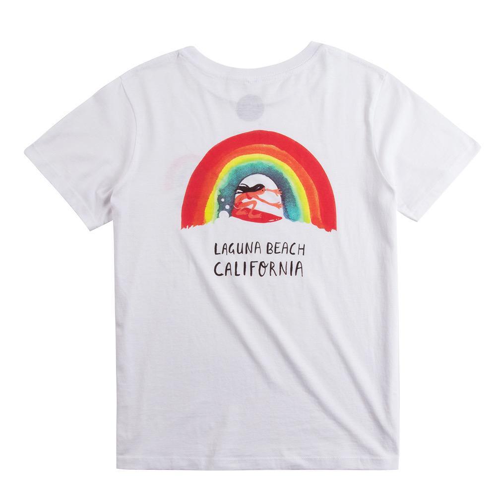 Thalia Surf The Rainbow Womens Tee, White, view 2