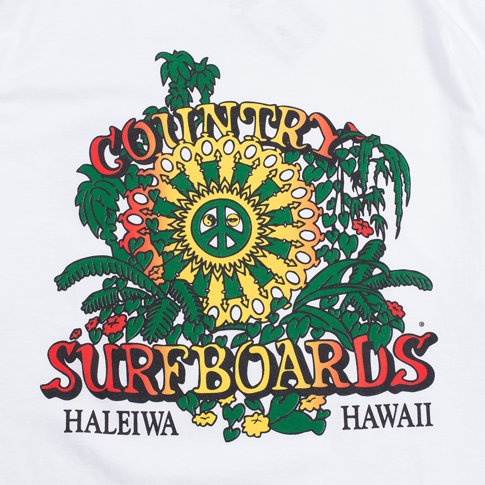 Country Surfboards Logo Mens Classic Tee, White, view 4