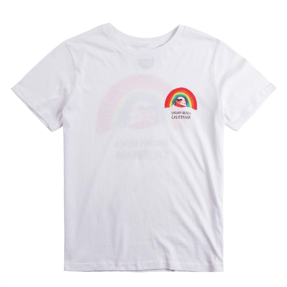 Thalia Surf The Rainbow Womens Tee, White, view 3