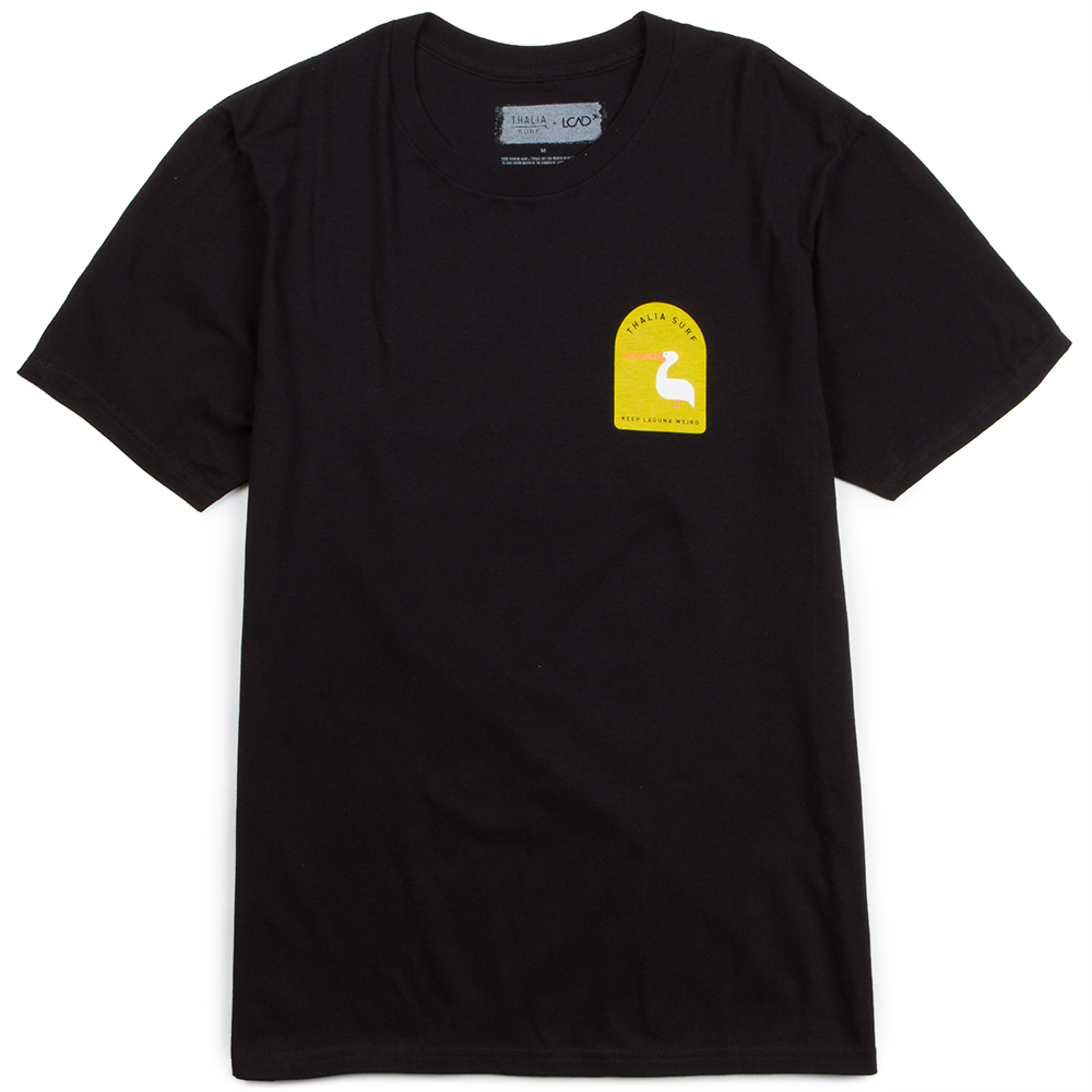 Thalia Surf x LCAD Keep Laguna Weird Mens Tee, Black, view 2