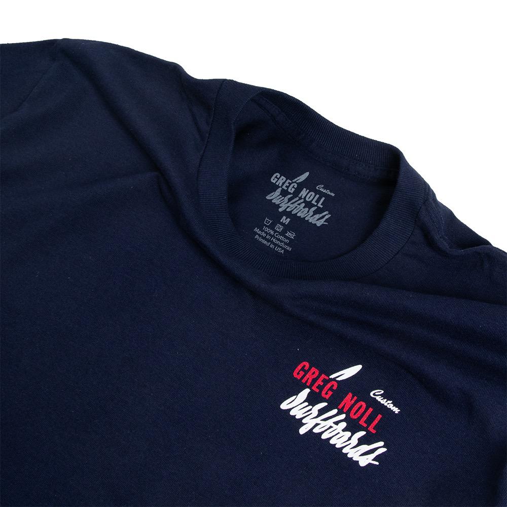 Greg Noll Oval Mens Classic Tee, Navy, view 4
