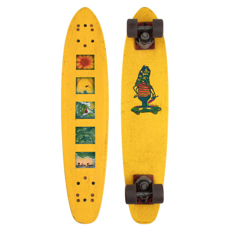 Justin Davis Under the Sea Wind Skateboard, Yellow Fiberglass