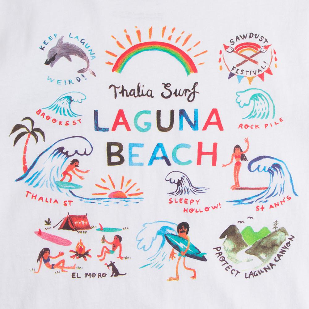 Thalia Surf Town Womens Tee, White, view 5