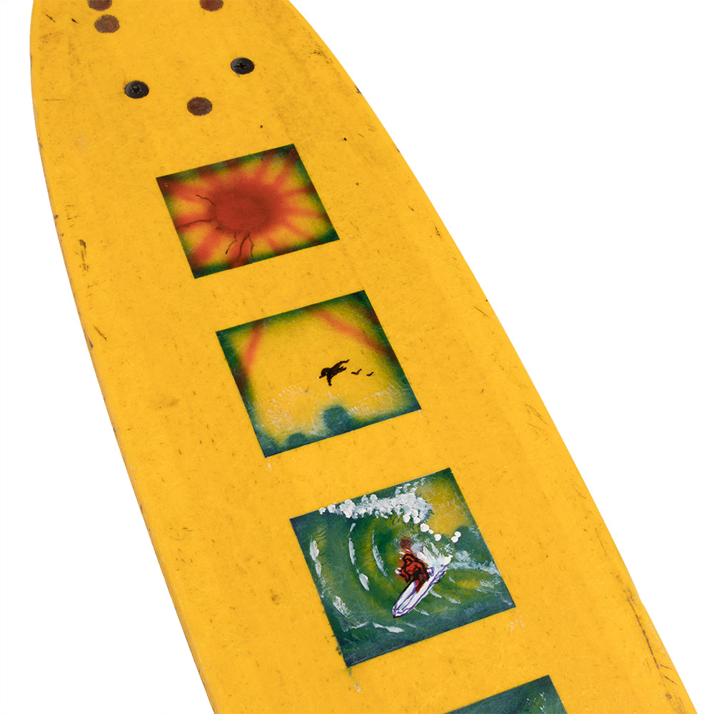 Justin Davis Under the Sea Wind Skateboard, Yellow Fiberglass, view 2