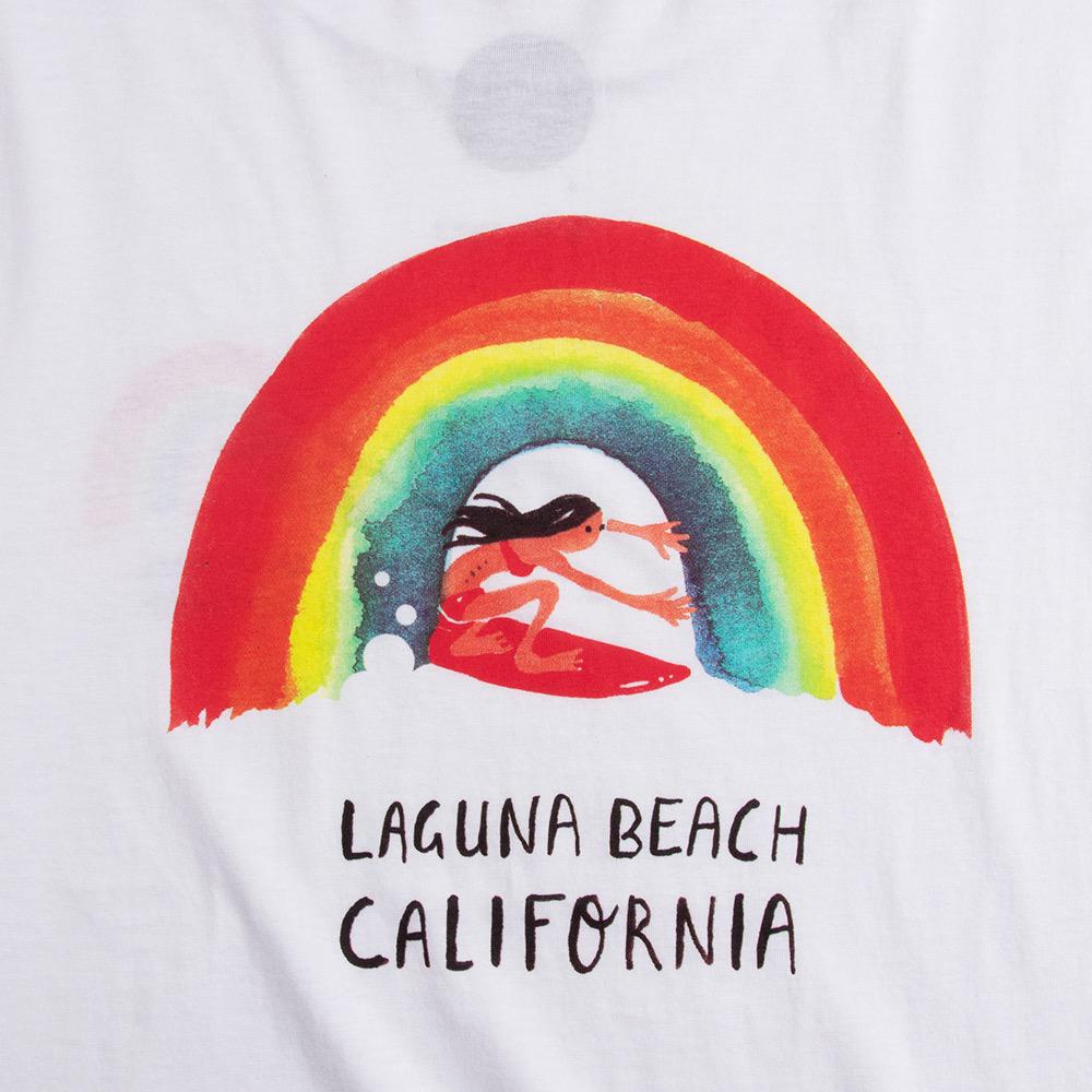 Thalia Surf The Rainbow Womens Tee, White, view 4