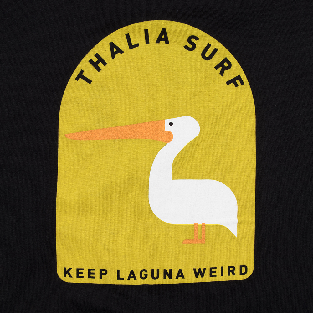 Thalia Surf Keep Laguna Weird Kids Tee, Black, view 4
