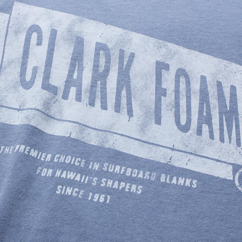 Clark Foam Mens Classic Tee, Blue, view 4