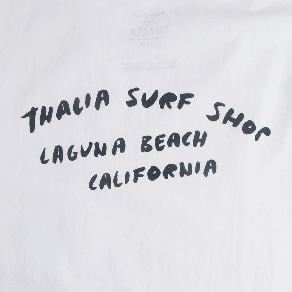 Thalia Surf x Russ Pope Shaka Mens Tee, White, view 5