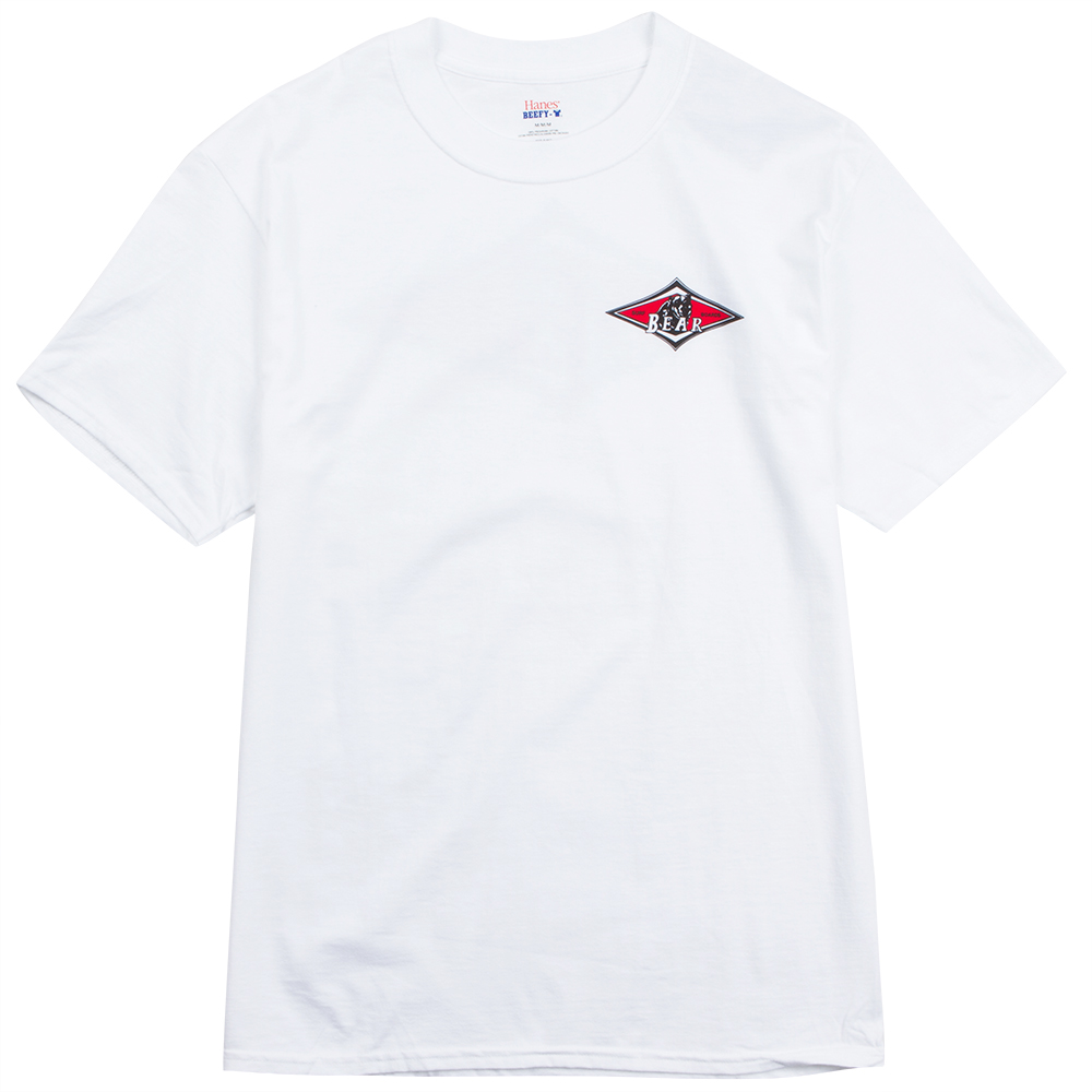 Bear Surfboards Bear Logo Mens Classic Tee, White, view 2