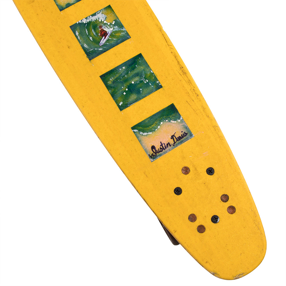 Justin Davis Under the Sea Wind Skateboard, Yellow Fiberglass, view 3