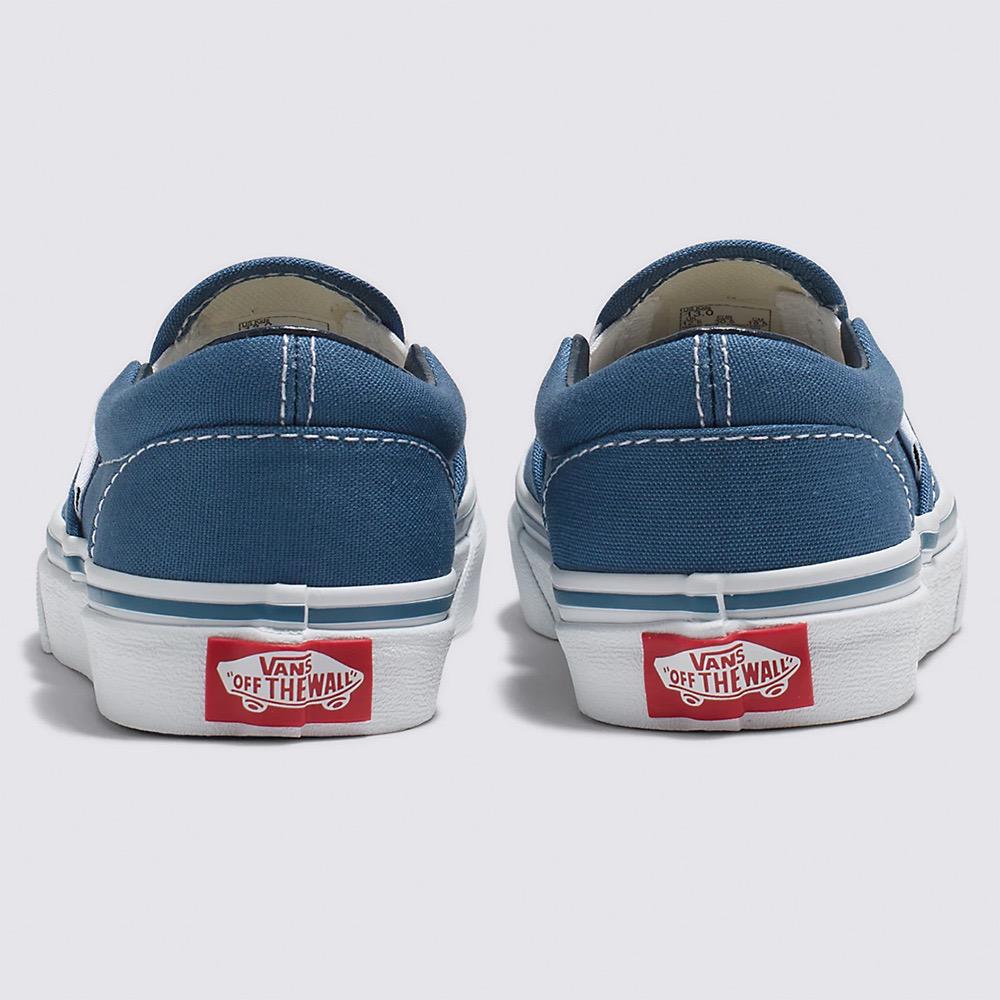 Vans Classic Slip-On Kids Shoes, Navy/True White, view 3