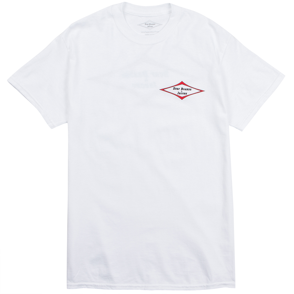 Jacobs Surfboards Mens Classic Tee, White, view 2