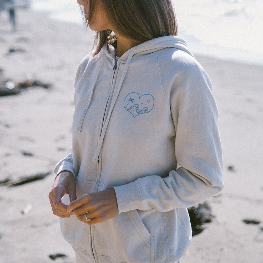 Thalia Surf Hands Zip Up Womens Fleece