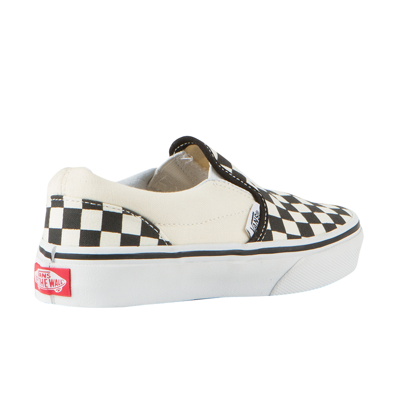 Vans Classics Slip-On Kids Shoes, (Chkr)Blk/Wht, view 3