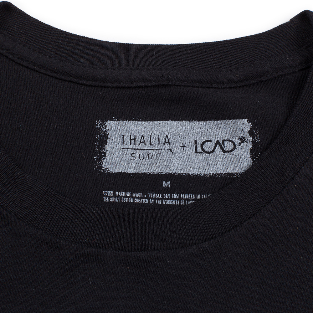 Thalia Surf x LCAD Keep Laguna Weird Mens Tee, Black, view 5