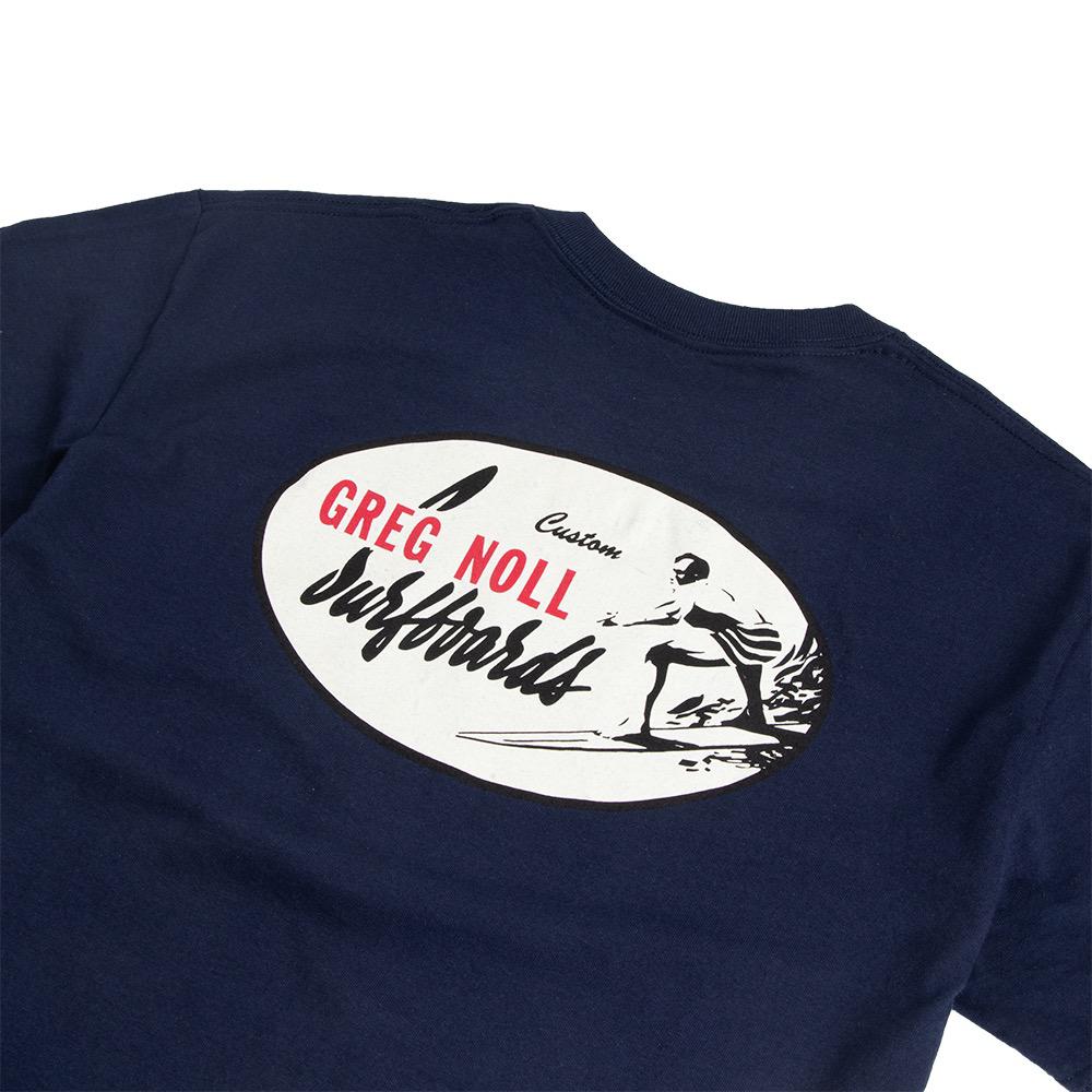 Greg Noll Oval Mens Classic Tee, Navy, view 3