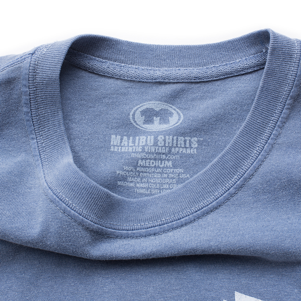 Clark Foam Mens Classic Tee, Blue, view 5