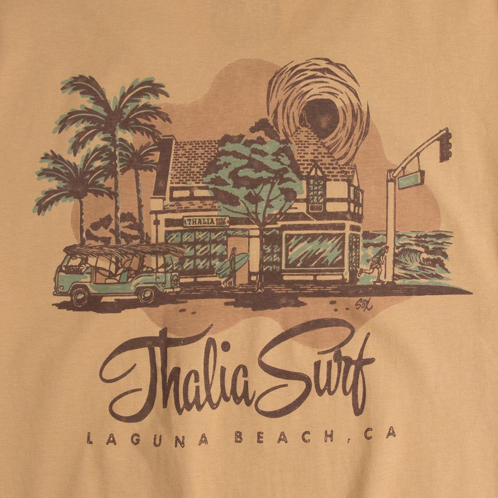 Thalia Surf Out Front Mens Tee, Vintage Gold, view 4