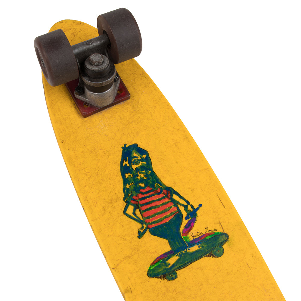 Justin Davis Under the Sea Wind Skateboard, Yellow Fiberglass, view 4