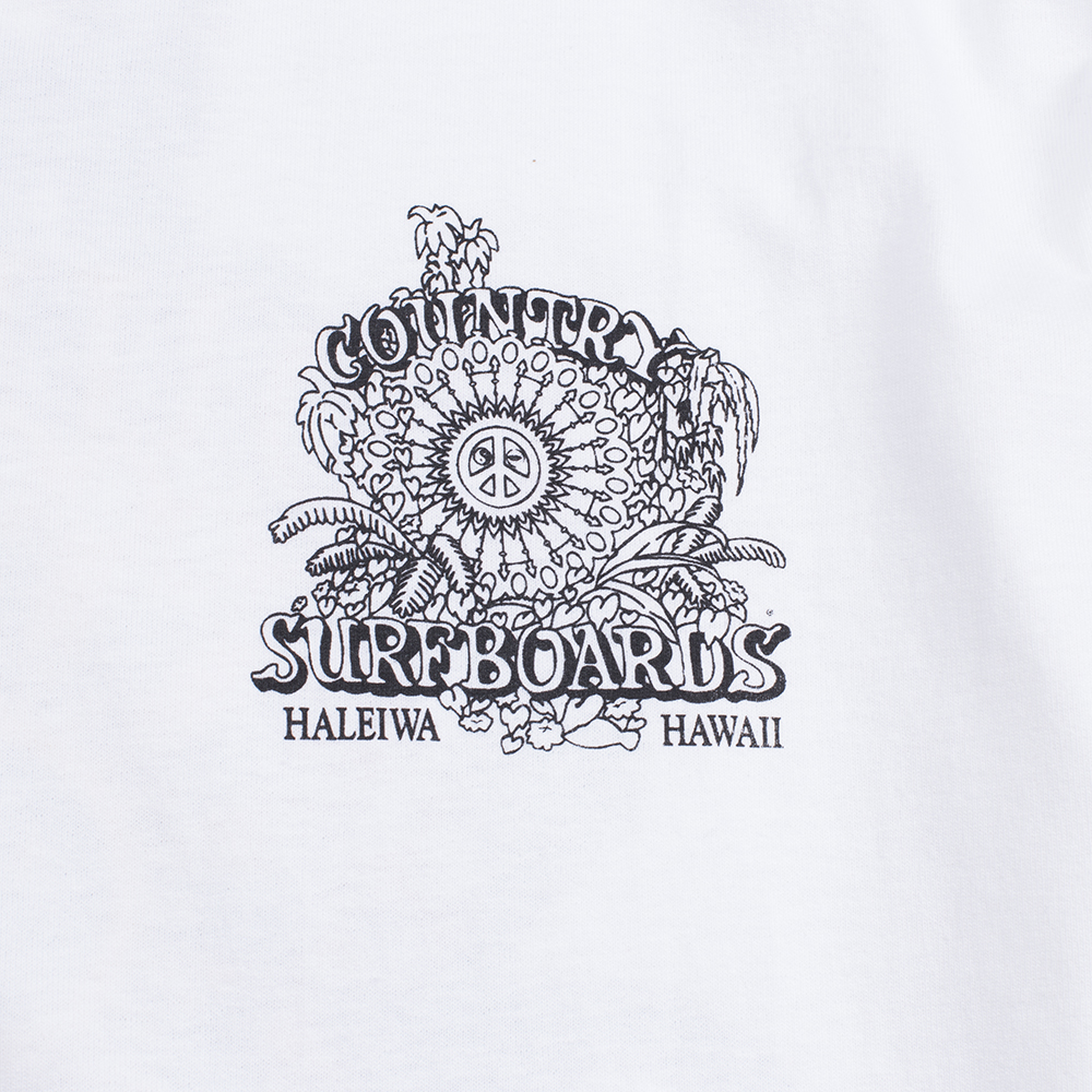 Country Surfboards Logo Mens Classic Tee, White, view 3
