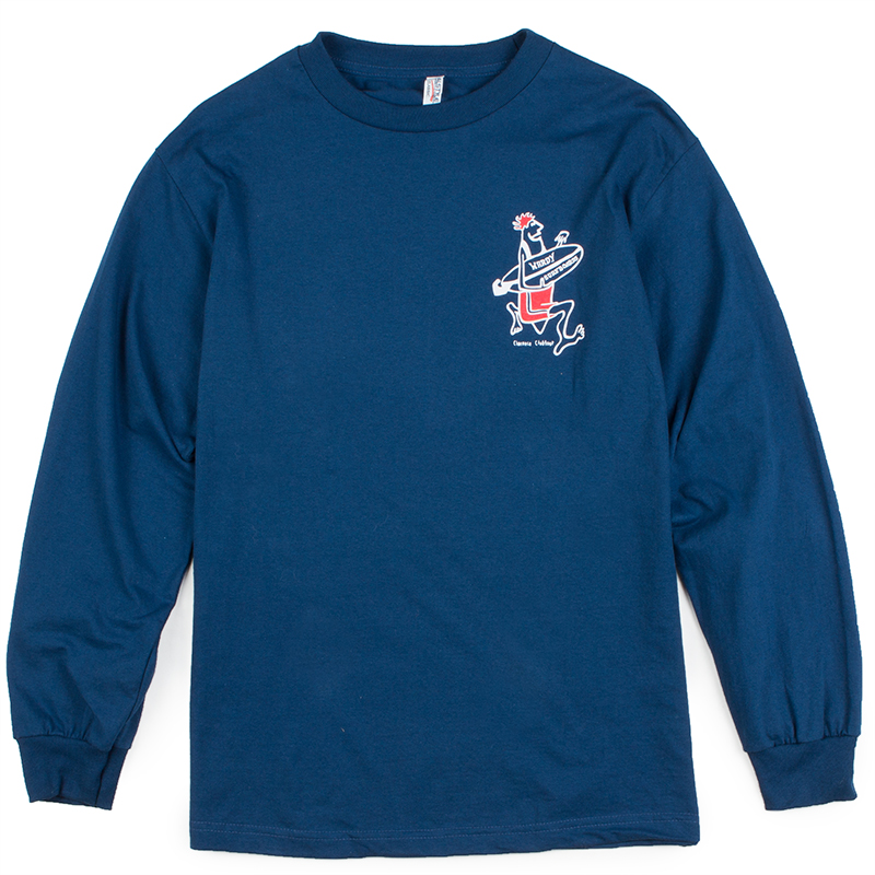 Wardy Surfboards Mens Longsleeve Classic Tee, Navy, view 2