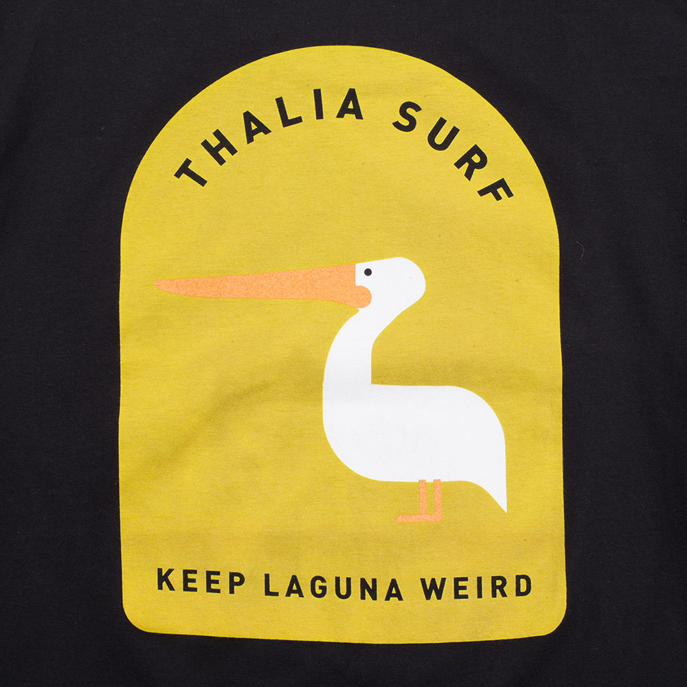 Thalia Surf x LCAD Keep Laguna Weird Mens Tee, Black, view 6