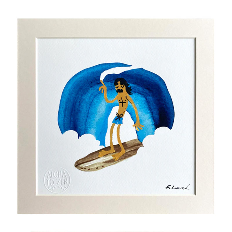 Aloha to Zen Blue Slide Print