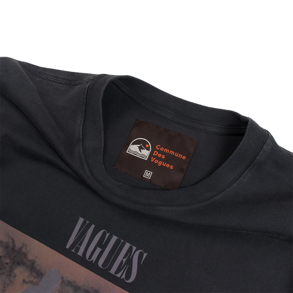 Commune Des Vagues Beach Mens Tee, Phantom, view 3