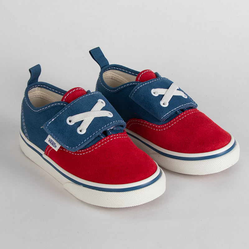 Vans Authentic Elastic V Toddler Shoes, Primary Racing Red