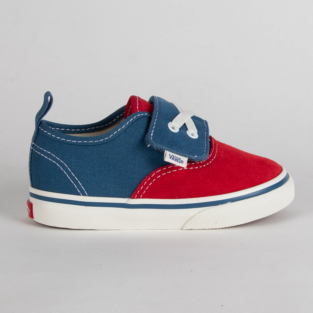 Vans Authentic Elastic V Toddler Shoes, Primary Racing Red, view 2