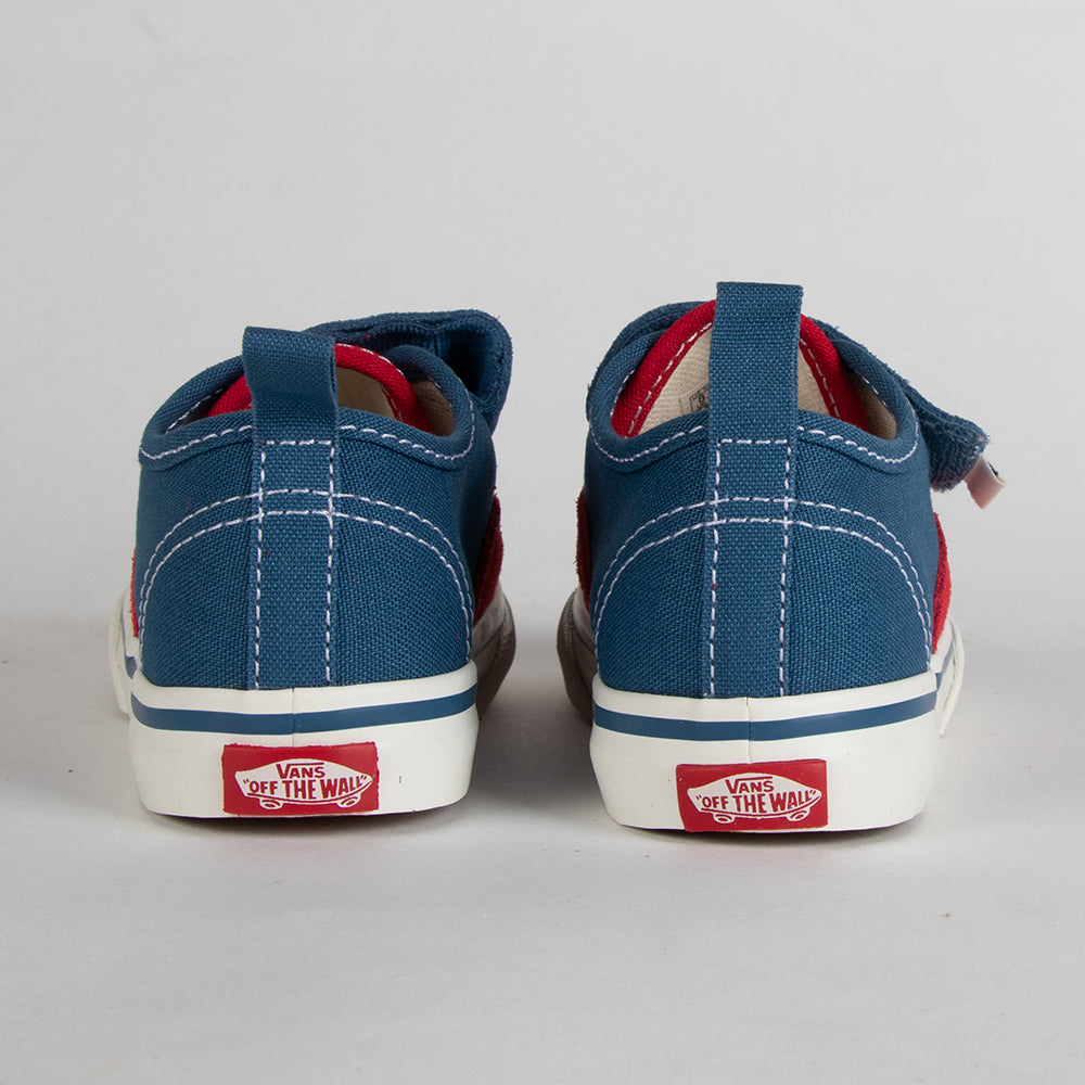 Vans Authentic Elastic V Toddler Shoes, Primary Racing Red, view 3