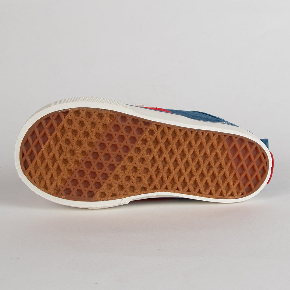 Vans Authentic Elastic V Toddler Shoes, Primary Racing Red, view 4