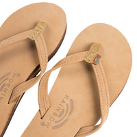 Rainbow Sandals Single Layer Narrow Strap Womens Sandals, SIERRA BROWN