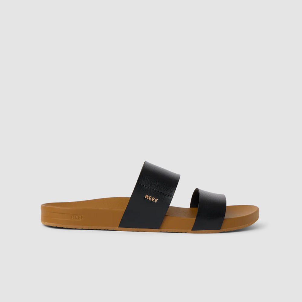 Reef Cushion Vista Womens Sandals, BLACK/NATURAL, view 2