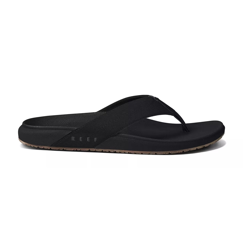 Reef Raglan Mens Sandals, Black/Gum, view 2