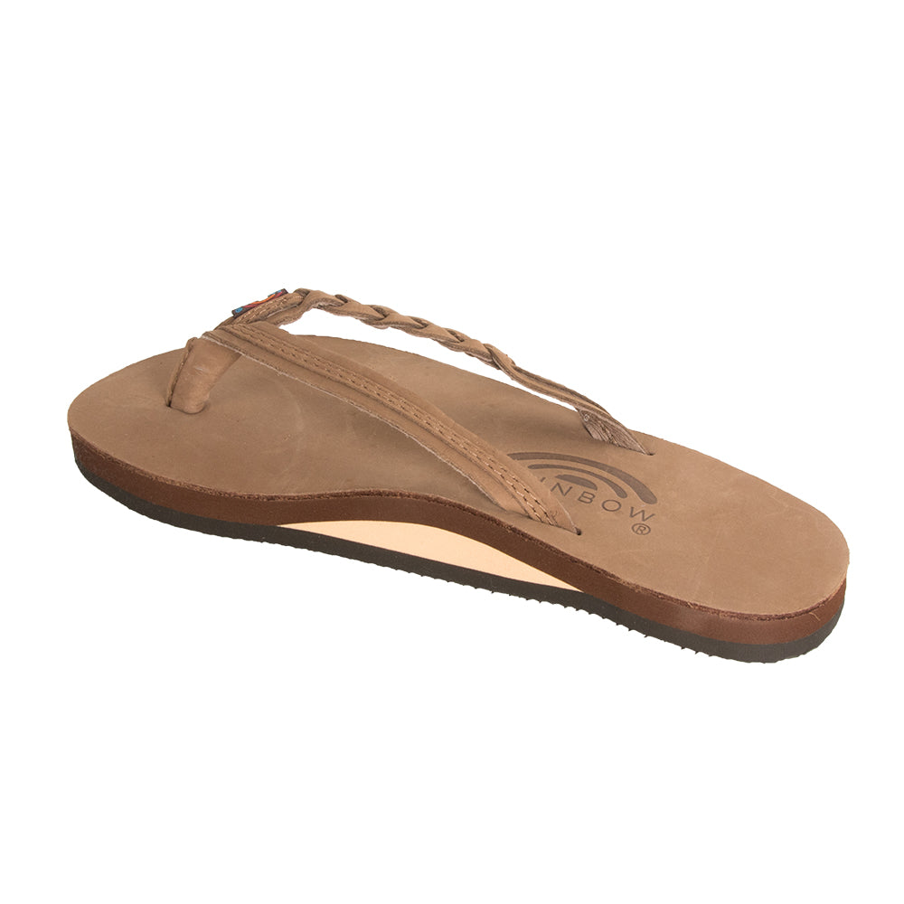Rainbow Sandals Single Layer Flirty Braidy Narrow Strap Womens Sandals