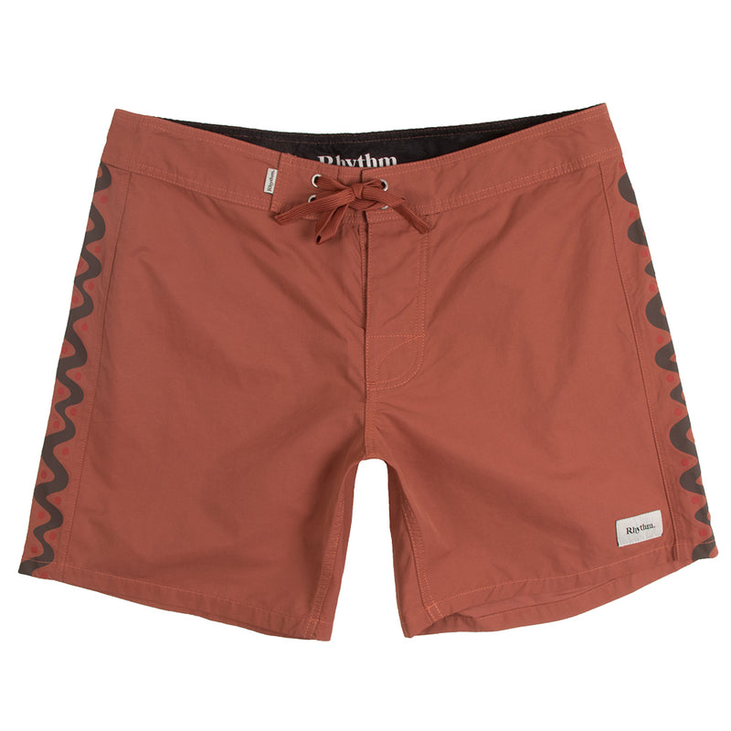 Rhythm Snake Trails Mens Boardshorts, Terracotta