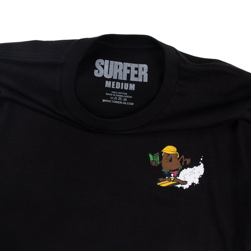 Surfer Magazine Toon Mens Classic Tee, Black, view 4