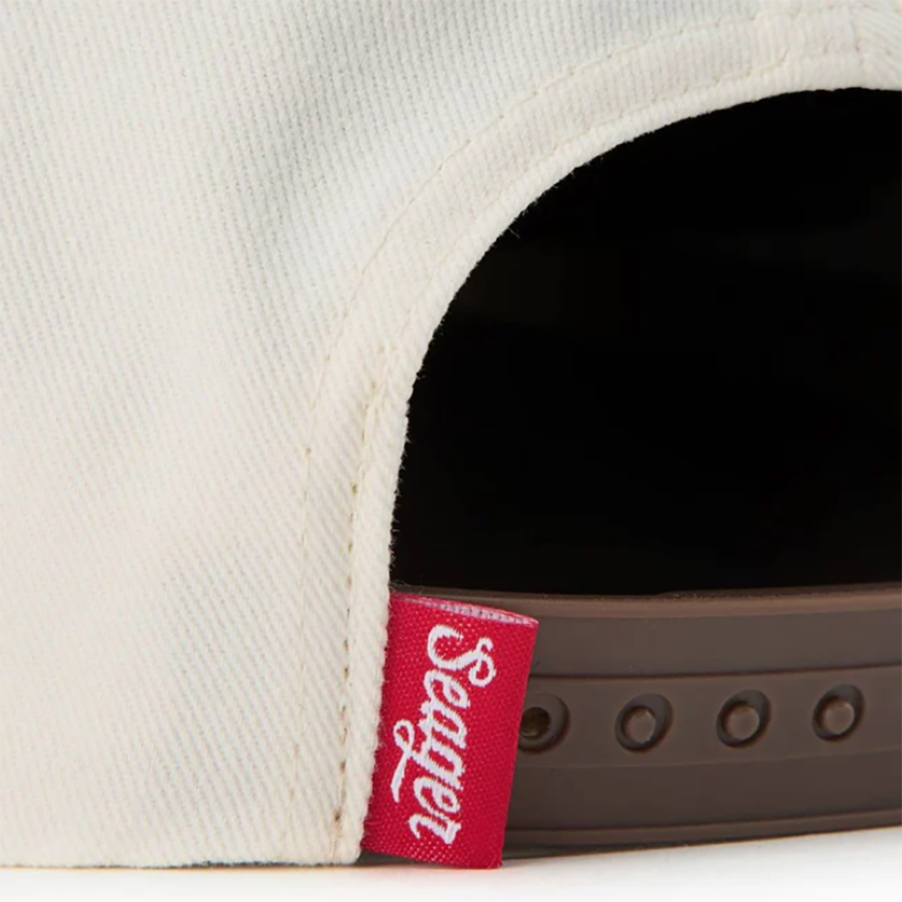 Seager Rodeo Snapback Hat, Cream/Brown, view 3