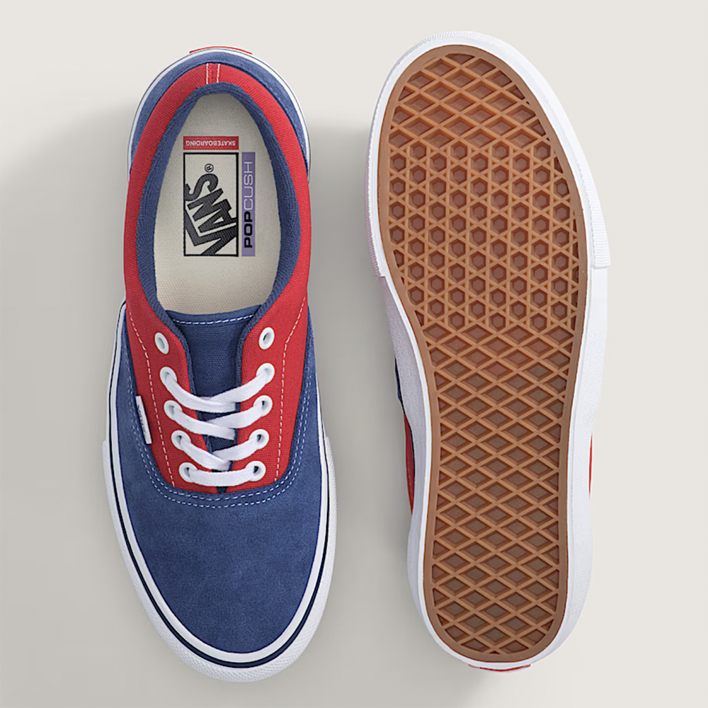 Vans Skate Era Mens Shoes, Blue/Red, view 3