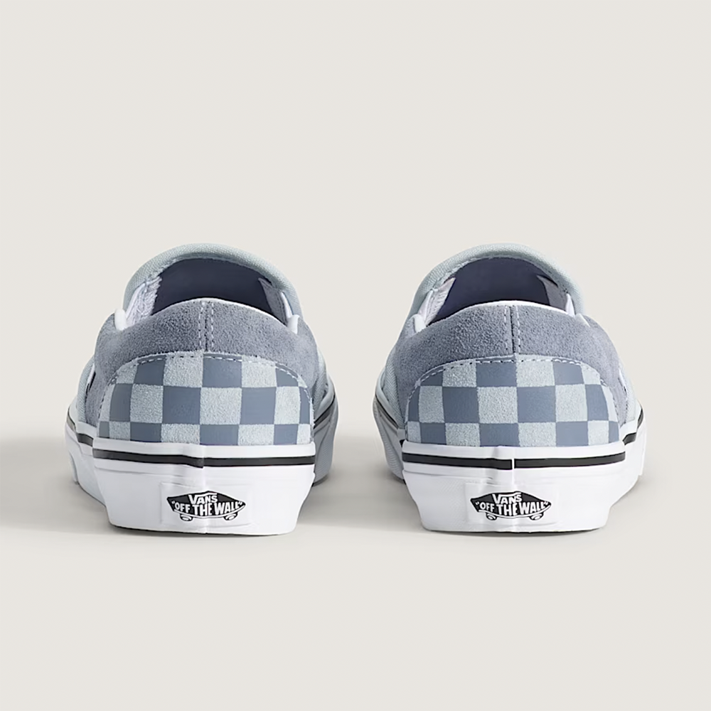 Vans Classic Slip-On Womens Shoes, (Checkerboard) Light Blue, view 4