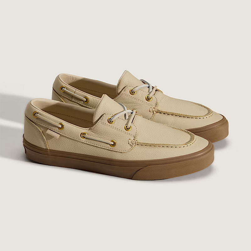 Vans 2-Eyelet Boat Mens Shoes, Beige