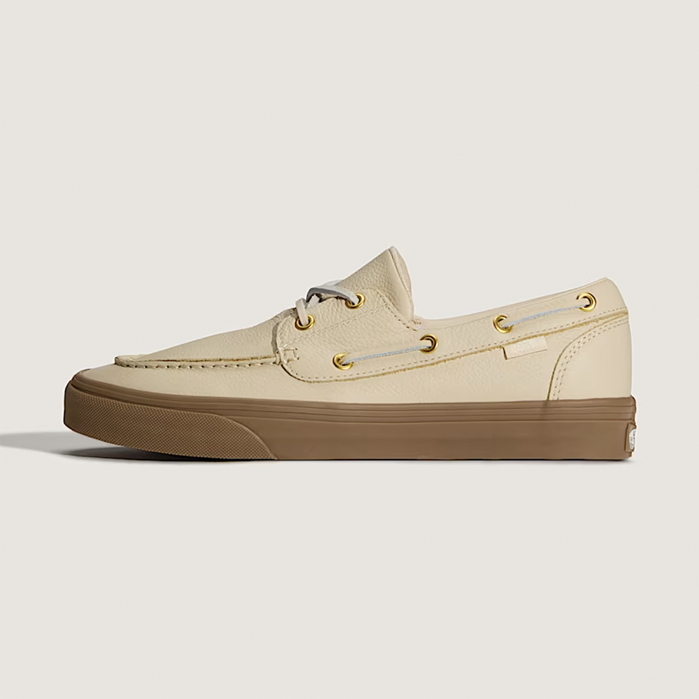 Vans 2-Eyelet Boat Mens Shoes, Beige, view 2