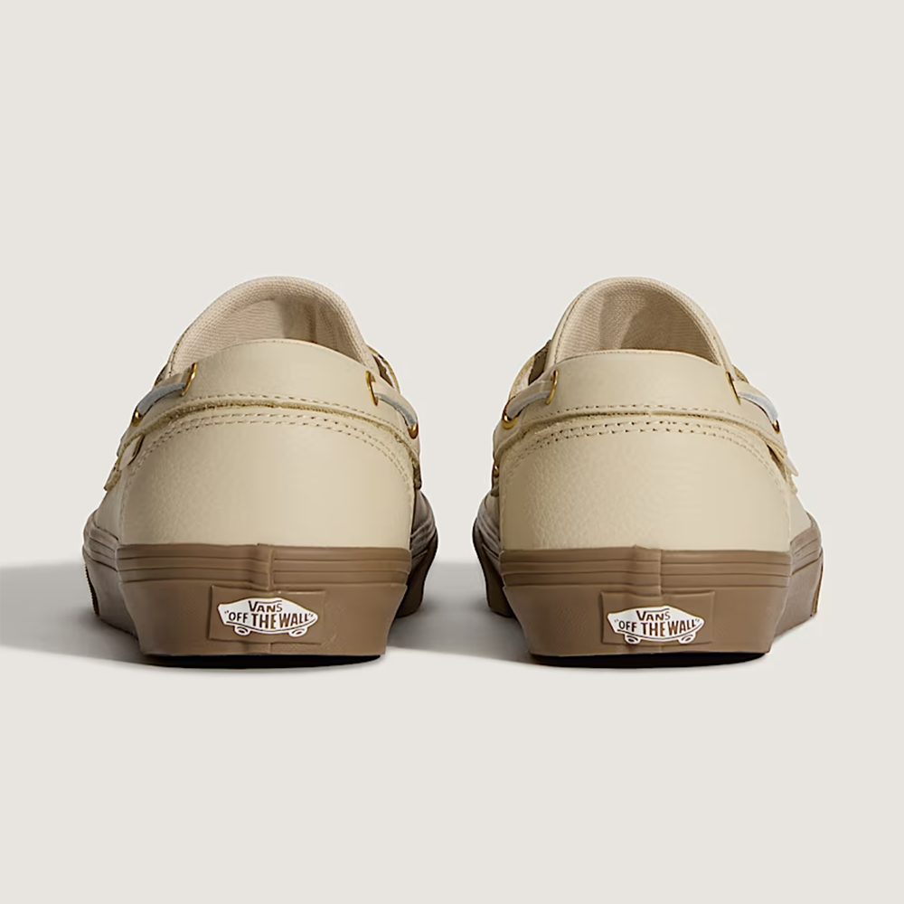 Vans 2-Eyelet Boat Mens Shoes, Beige, view 4