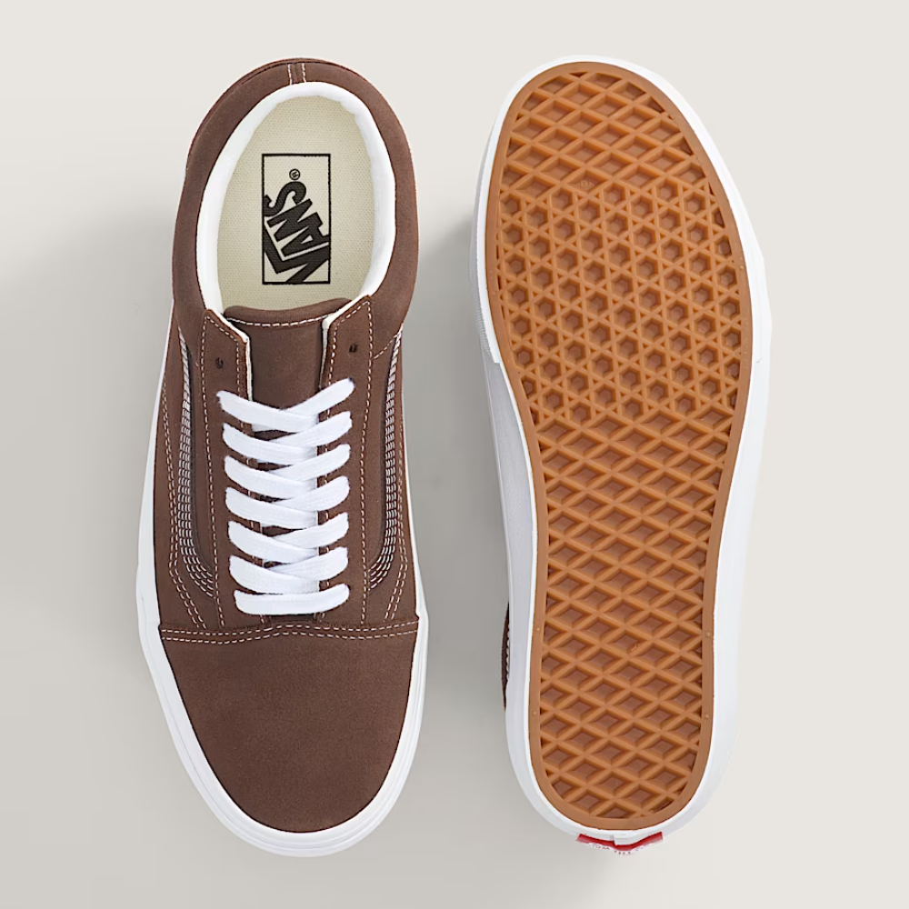 Vans Old Skool Mens Shoes, Suede Potting Soil, view 3