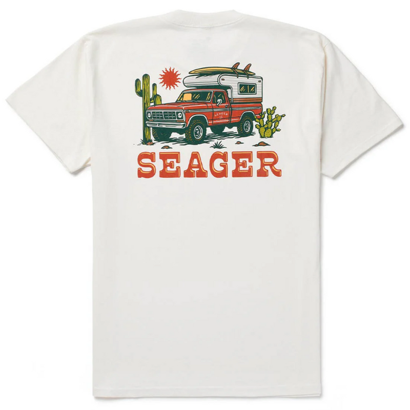 Seager Baja Mens Tee, Vintage White